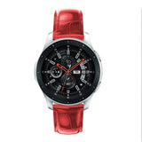 For Garmin Vivoactive 4, Venu 2/3 & Forerunner 255/255M/265 | Red Smooth Leather Strap