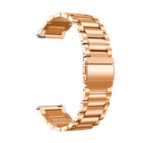 For Garmin Vivoactive 4, Venu 2/3 & Forerunner 255/255M/265 | Rose Gold Vintage Steel Strap