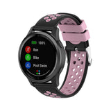 For Garmin Vivoactive 4, Venu 2/3 & Forerunner 255/255M/265 | Silicone Sports Strap | Black/Pink
