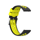 For Garmin Vivoactive 4, Venu 2/3 & Forerunner 255/255M/265 | Silicone Sports Strap | Black/Yellow