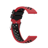 For Garmin Vivoactive 4, Venu 2/3 & Forerunner 255/255M/265 | Silicone Sports Strap | Red/Black