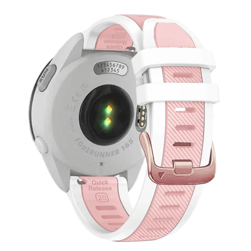 20mm RapidRelease® Garmin Watch Strap | Two Tone Silicone (Rose Gold Clasp) | 8 Colours Available