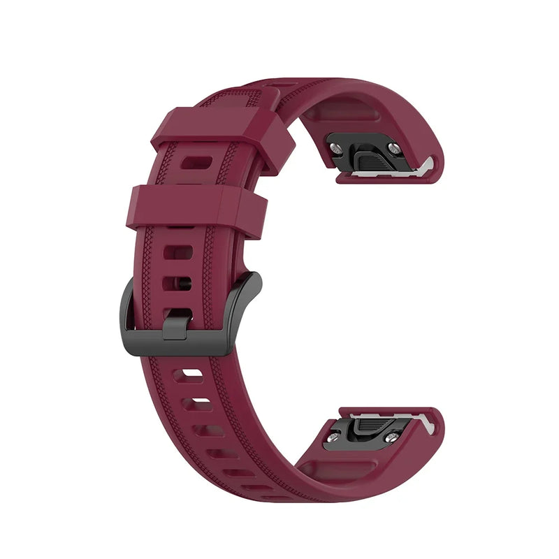 20mm Small Garmin Watch Strap | Semi-Grained Silicone (Black Clasp) | 13 Colours Available