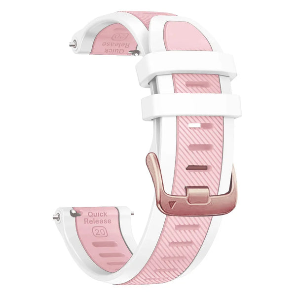 20mm RapidRelease® Garmin Watch Strap | Two Tone Silicone (Rose Gold Clasp) | 8 Colours Available