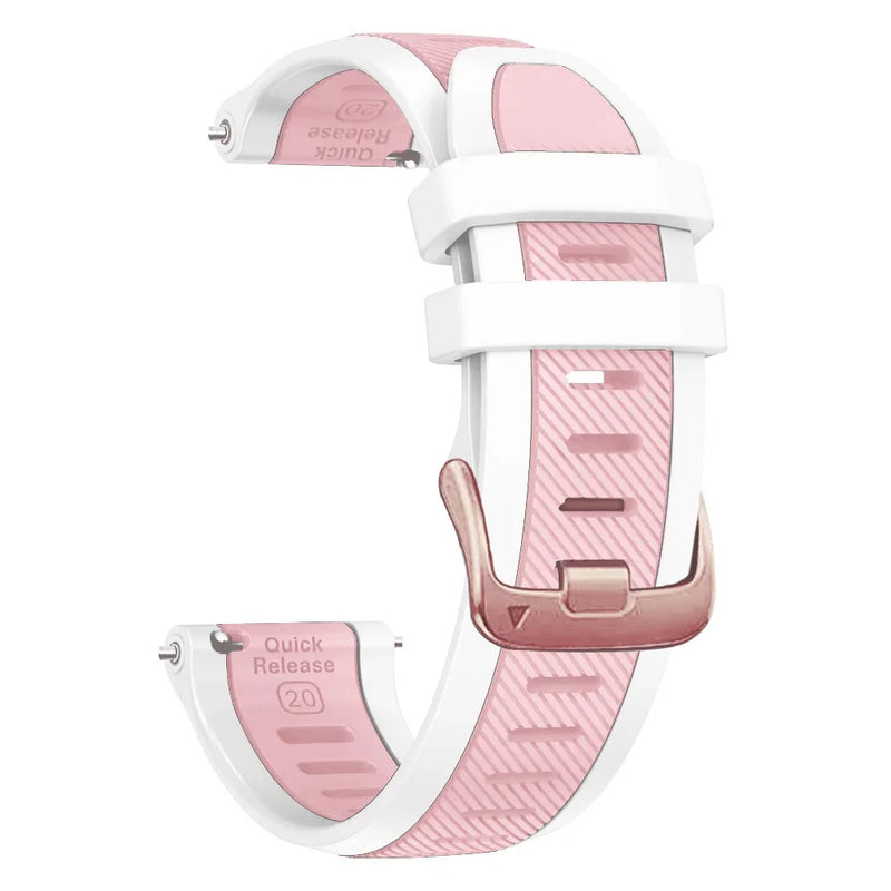 20mm RapidRelease® Garmin Watch Strap | Two Tone Silicone (Rose Gold Clasp) | 8 Colours Available