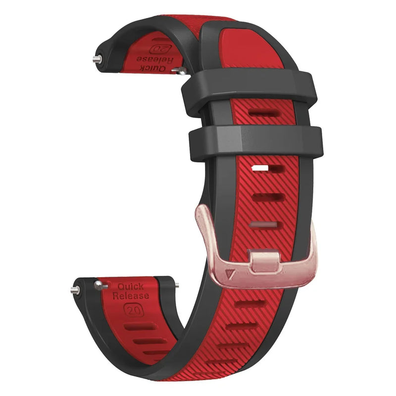 20mm RapidRelease® Garmin Watch Strap | Two Tone Silicone (Rose Gold Clasp) | 8 Colours Available