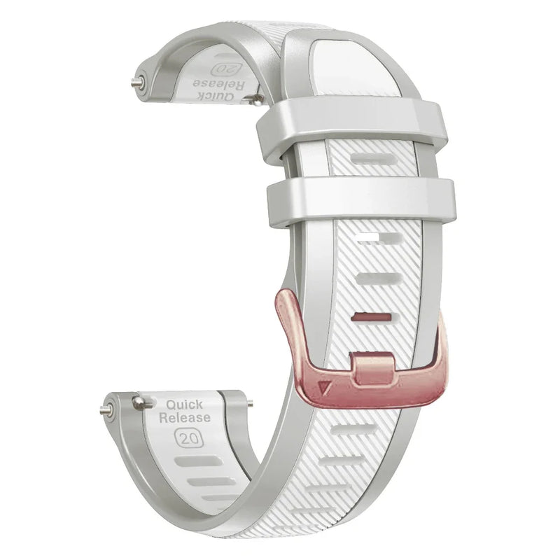20mm RapidRelease® Garmin Watch Strap | Two Tone Silicone (Rose Gold Clasp) | 8 Colours Available