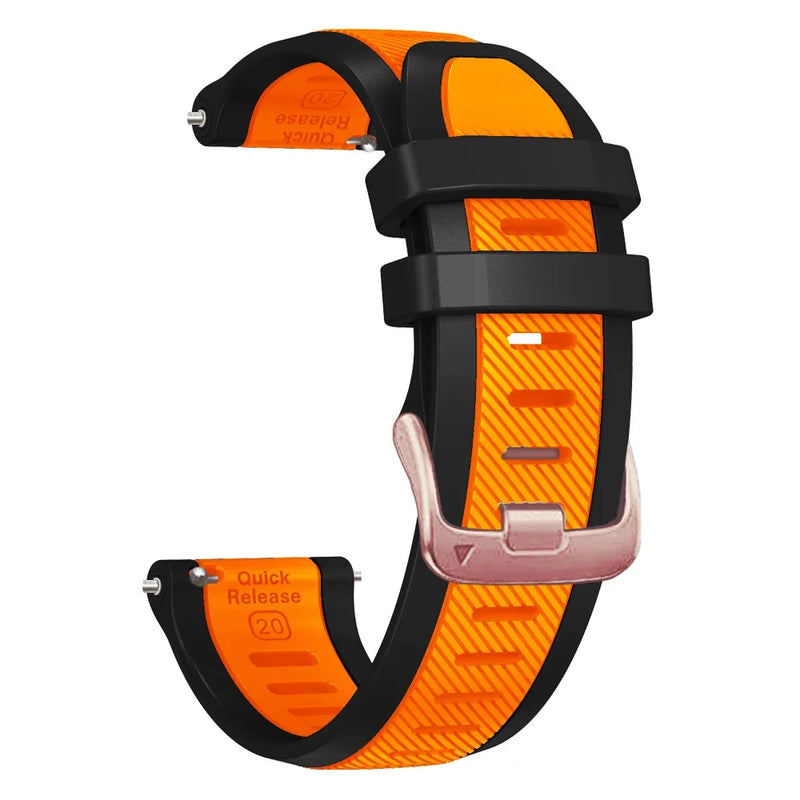 20mm RapidRelease® Garmin Watch Strap | Two Tone Silicone (Rose Gold Clasp) | 8 Colours Available