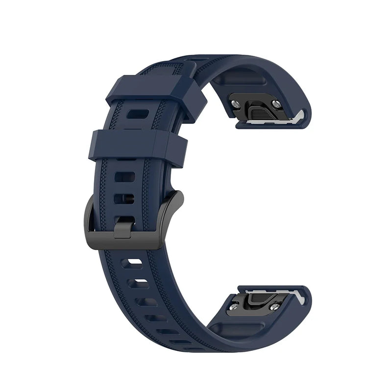 20mm Small Garmin Watch Strap | Semi-Grained Silicone (Black Clasp) | 13 Colours Available